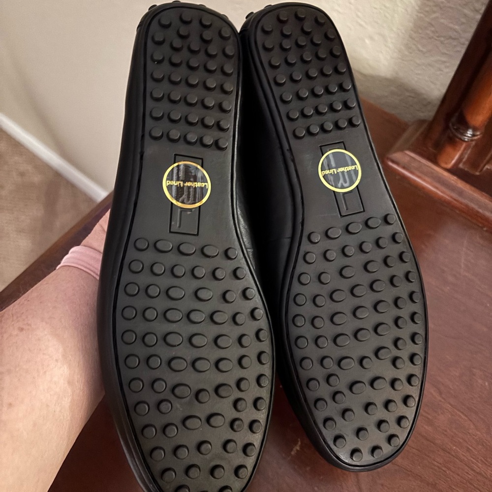 NWOB Ralph Lauren Black Leather Loafers for Women - Picture 5 of 11